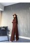 Women's Fishmouth Neck Ribbed Split Tricot Suit - 6