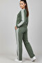 Modal Fabric 4-Stripe Beige Tracksuit Set - 5