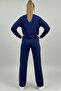 Modal Fabric 4-Stripe Beige Tracksuit Set - 7