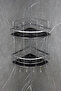 Double Shampoo Holder Bathroom Organizer with Crystal Lamas - Shelf and Corner Holder - 3
