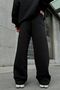 Unisex Oversize 3 Thread Ribbed Baggy Leg Sweatpants - 2
