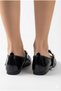Patent Leather Black Women's Ballet Shoes with Velvet Gold Buckle, Stylish, Lightweight, Orthopedic, Noiseless Sole - 2