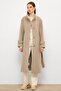 Stand Collar Oversize Long Coat Stone Melanj 3124 - 2
