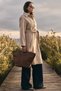 Shirt Collar Punto Stitching Detailed Premium Coat Beige 3125 - 4
