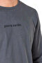 6095 Men's Long Sleeve Crew Neck Pajama Set-Smoked - 2