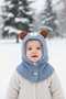 0-12 Months Fleece-Lined Balaclava with Girl and Boy Figures