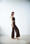 Wide Leg High Waist Belt Detailed Trousers - 6