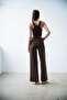 Wide Leg High Waist Belt Detailed Trousers - 7