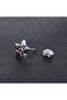 Red Star Zircon Stone Biker Modern Men's 316L Steel Earrings (Pair) - 6