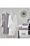 Depth Pure Cotton Cotton Family Bathrobe Set White Gray