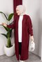 Women's Shawl Collar Long Knitwear and Bearded Furry Cardigan - 4