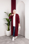 Women's Shawl Collar Long Knitwear and Bearded Furry Cardigan - 5