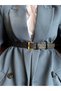 Lyric Square Patterned Women's Antique Vintage Buckle Belt Coat Belt Dress Belt Trouser Belt - 2