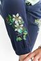 Women's Navy Blue Floral Printed Sweatpants (with Plus Size Options) - 5