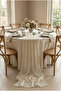 Nuvé |   100% Cotton Tulle Runner, Bohemian, Wedding Engagement Organization Tablecloth 90 X 400 cm Beige - 7