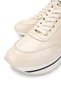 Women's Genuine Leather Beige Patent Leather Sneakers & Sports Shoes - 3