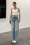 Hellblaue Damenjeans mit Fronttasche Mg2500 - 8