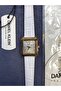 Dkf.2315A New Trend Rose Gold Color Case White Leather Strap Angled Women's Wristwatch - 5