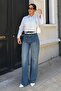 Dark Blue Front Pocketed Women’s Jean Trousers Mg2500 - 6