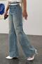 Hellblaue Damenjeans mit Fronttasche Mg2500 - 6