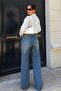 Dark Blue Front Pocketed Women’s Jean Trousers Mg2500 - 4