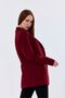Lined Buttoned Scuba Crepe Jacket |   Ckt35446 Dark Red - 5