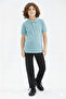 Unisex Children's Polo Neck School Basic Ice Blue T-Shirt - 4