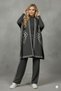 Women's Three-Piece Ethnic Pattern Poncho Knit Set - 4