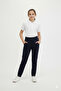 Unisex Ribbed Lace-Up Navy Blue School Trousers - 4