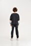 Always Brave Printed Kangaroo Pocket Detail Crew Neck Bottom Top Boy's Tracksuit Set - 4