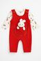Baby Girl Romper Set with Toy Rabbit and Snap Fasteners, 2-Piece Romper Set – Bodysuit and Romper | 3-6-9 Months - 3