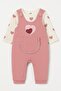 Baby Girl Romper Set with Toy Rabbit and Snap Fasteners, 2-Piece Romper Set – Bodysuit and Romper | 3-6-9 Months - 3