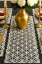 Silver Glitter French Lace Detailed Single Runner - 5