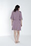 Women's Rope Strap Nightgown and Dressing Gown Set / Lilac 16216 - 8