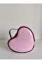 Small pink heart leather travel, cosmetic, makeup bag - 6