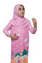 Children's Prayer Set Practical One-Piece Patterned Sleeves and Removable Headscarf Lycra Hijab Dress (6-12 - 4