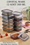 500 ml 12' Rectangular Food Storage Container Anthracite F801