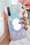 Redmi Note 8 Case 3D Butterfly Rose Pattern Mirrored Glitter Transparent Design Silicone Cover