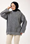 51172- Stylish Comfortable Glittery Women's Knitwear Long Sweater - 2