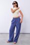 Indigo Wide Leg Women's Trousers Mg1982 - 5