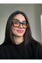 Cleopatra Black Framed Salmon Glass Cat Eye Slanted Black Sunglasses 55- 20-143 - 3