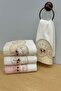 Mira Guipure Embroidered 3-Piece 50X90 Hand Towel / Dowry Package / Hand and Face Towel / Towel Set - 3