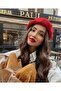 قبعة رسام حمراء للنساء قبعة بيريه 1101