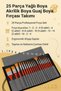 25 Pieces Oil Painting Acrylic Paint Goaj Paint Brush Set Brush Set Cin681 - 5