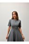 Women Maxi Length Flared Princess Gray Dress - 4
