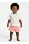 Muslin Baby Girl Shorts Set with Teddy Bear 100% Cotton