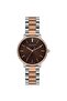 Men's Watch, Brown Dial, Rose Gold Case, Silver Rose Band, Quartz, 3Atm, Lc07129.540 - 4