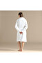 Frances Bamboo Unisex Bathrobe White - 4