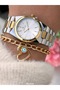 Stone Snake Watch from Thick to Thin (2 Rounds), Small Case (24 Diameter), 3 Atm Gold Steel Band, Bracelet - 3