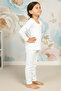 Girl's Thermal Underwear Set White 8490 - 7